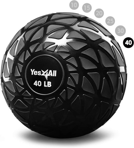 Slam Balls, 10-40Lb Medicine Ball Weight, Durable PVC Sand Filled Workout Dynamic Medicine Ball for Core Strengthen